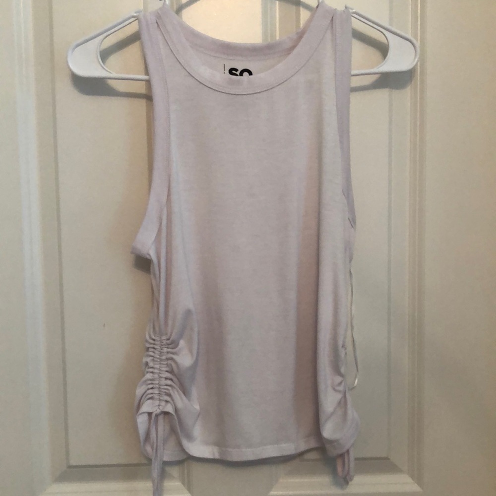 White athletic tank top